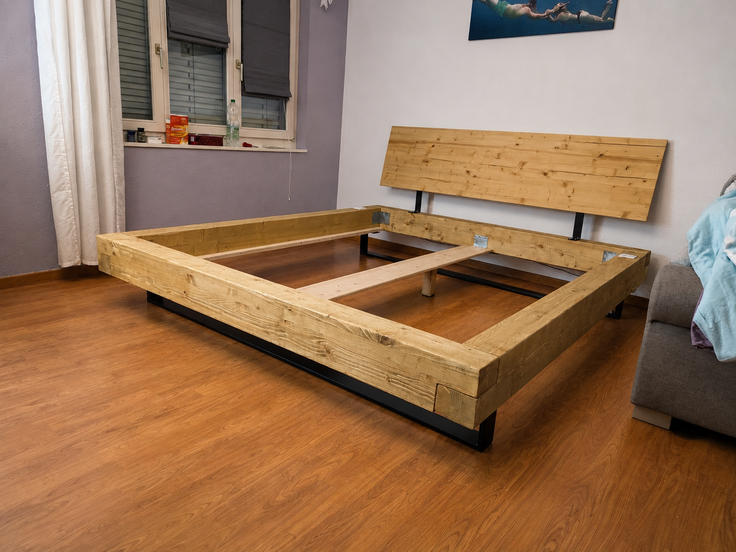 Holzbett Fichte Honig